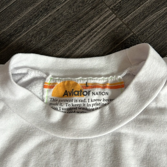 Aviator Nation Heart Logo Crop Sweatsh - Picture 4 of 8